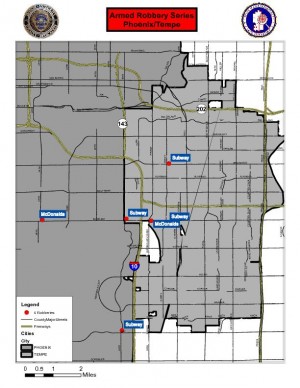 Map of armed robberies