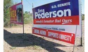 GOP spins Democrat’s signs 
