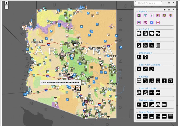 Arizona Experience map