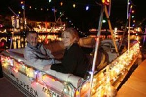 Gilbert Islands showcases lighted boats 