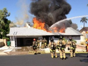 First-alarm fire destroys Mesa home