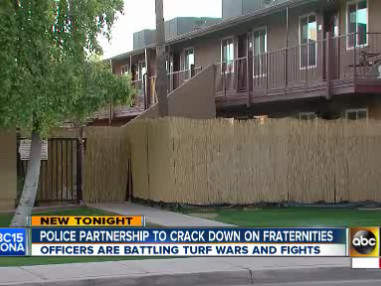 City of Tempe meeting on fraternity problems