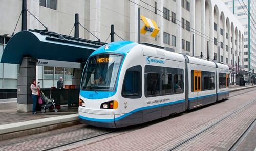Kinkisharyo hybrid streetcar