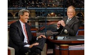 Kerry does 'Top Ten' on Letterman show 