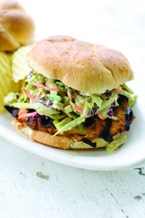 Thai Peanut Barbecue Turkey Cutlet Burger 