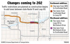 Loop 202 construction, restrictions start Friday 