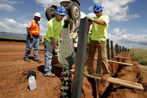 First phase of border fence nearly up 