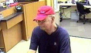 Bank robbery surveillance image