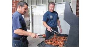 Cooking alarms even bravest of firefighters 