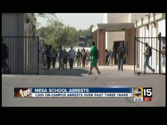 Police have made 1,600 arrests at Mesa schools since 2009