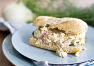 Fennel egg salad sandwich