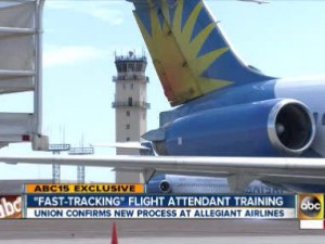 Allegiant trains employees to be fill-in flight attendants
