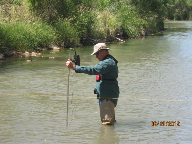 Water flow measurement in Verde River