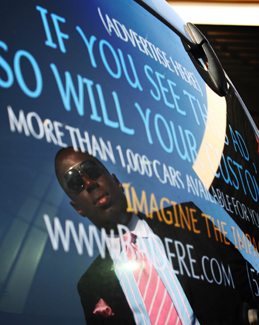Man markets mobile billboards 