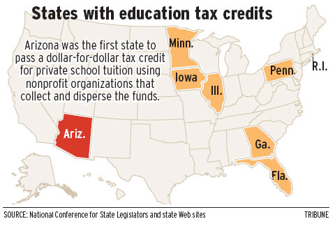 States with education tax credits