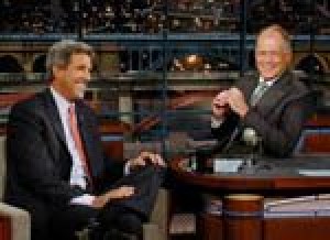 Kerry does 'Top Ten' on Letterman show 