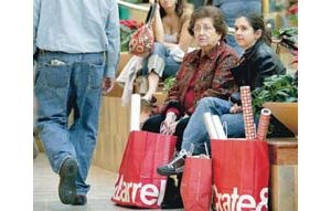 Shoppers visit malls with bargains in mind 