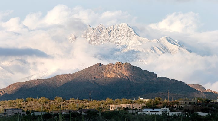 Snow near Apache Junction