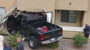 Truck crashes into Gilbert apartment 