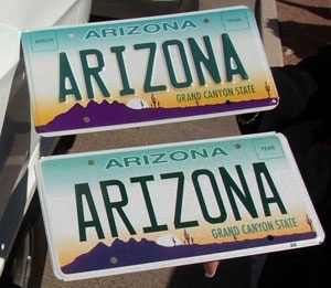No more raised letters on Arizona plates 