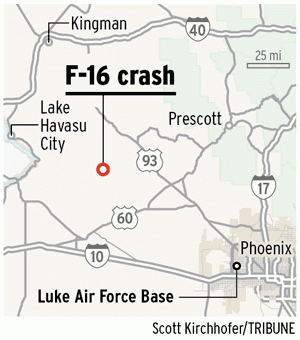Status of pilot unknown after F-16 crash 