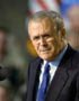 Bush comes to Rumsfeld's defense 