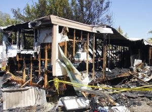 Mesa mobile home burns 