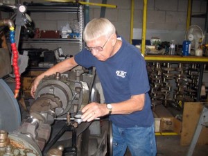 Crankshaft grinder Larry Heebner