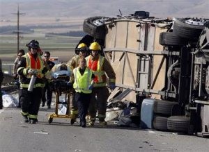 5 killed, dozens hurt in California bus crash 
