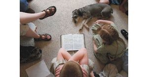 At home at church 