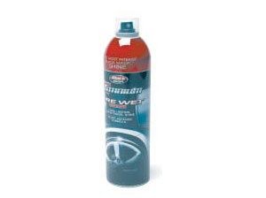 Tire spray heals scuffs 