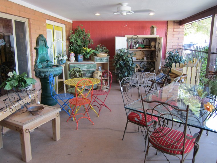 front porch of boutique