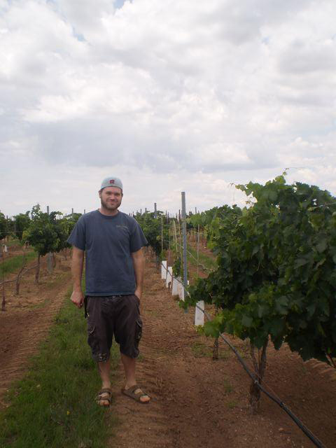 Kief-Joshua in his vineyard