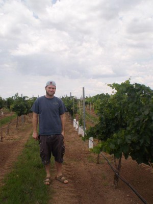 Kief-Joshua in his vineyard