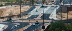 Drivers adapting to new east Mesa traffic feature 