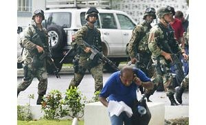 U.S. positions troops near turbulent Liberia 