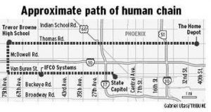 Human chain to link protesters 