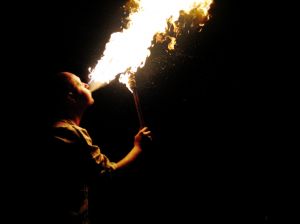 Fire juggler