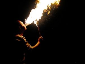 Fire juggler