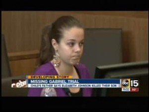 Elizabeth Johnson breaks down during trial