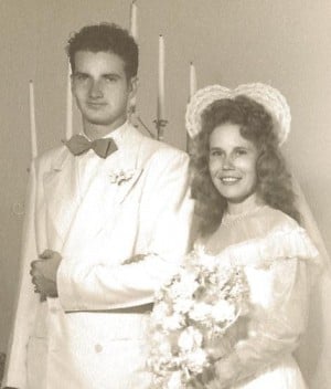 Glenn and Ila McCollum Wedding Day, July 29 1947