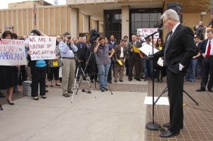 Lawyers protest actions by Thomas 
