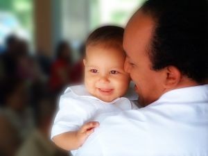 Dad and baby