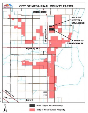 Land Mesa owns in Pinal County