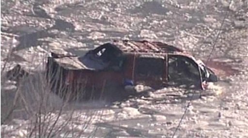 Oklahoma Truck In River