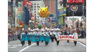 Highland marching band performs in New York 