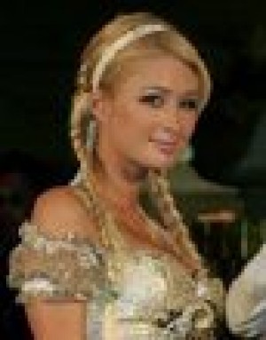 Hilton hits gold with Bavarian dirndl 
