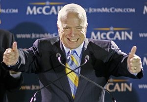McCain beats Romney to win Fla. primary 