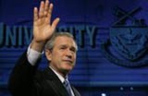 Bush: Democracy taking hold in Middle East 