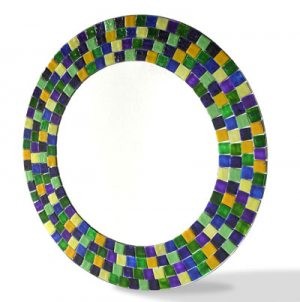 How to faux tile a mirror with paint 